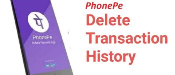 How to delete Phonepe history