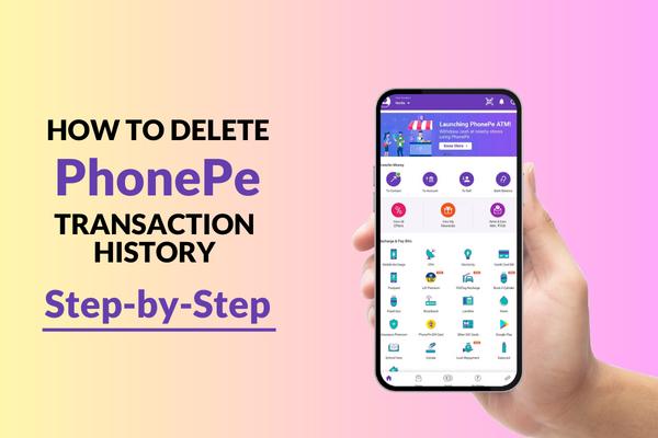 how to delete phonepe transaction history new version